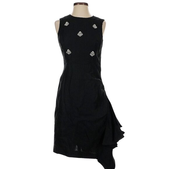 Cushnie et Ochs Linen Embellished Dress.  Size 4. - Picture 8 of 8